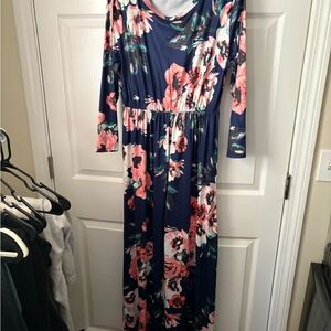 Floral Navy Maxi Dress